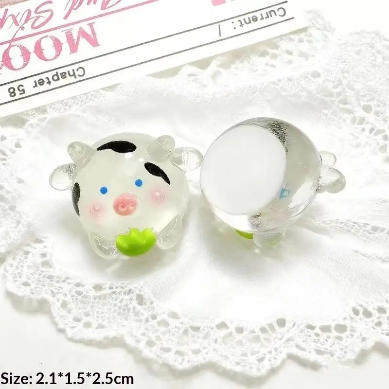 3D Leuchtende Chinesische Tierkreiszeichen Harz-Anhänger, Mollige Niedliche Cartoon-Charms, Transparent für DIY Schlüsselanhänger, Handyhüllen und Bastelarbeiten – Detail 8