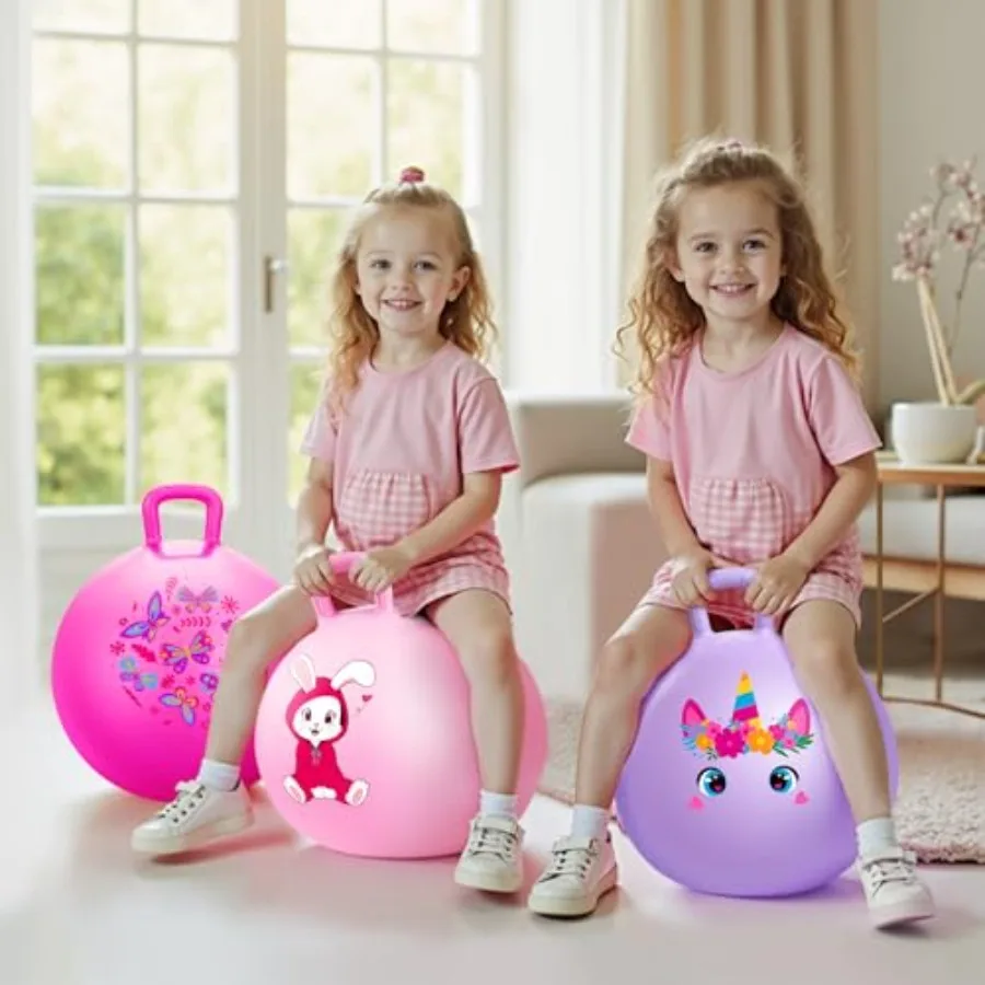 Balles à trémie pour 3 à 8 ans, 6 pièces, balle gonflable de 18 pouces avec poignée, jouet assis sur la saut, pour Sports d'intérieur et d'extérieur, équipe scolaire Active Pl