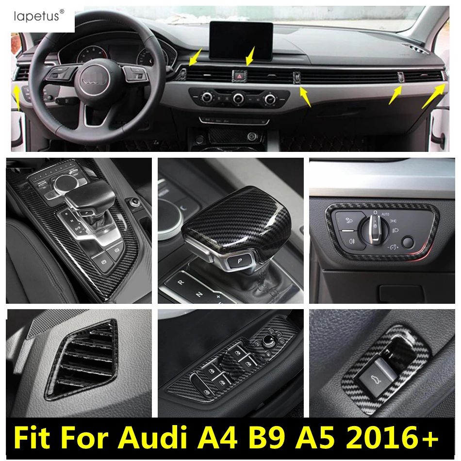 

Head LightLamp / Gear Shift Panel / Window Lift / Dashboard Air AC Vents Cover Trim Accessories For Audi A4 B9 / A5 2016 - 2020