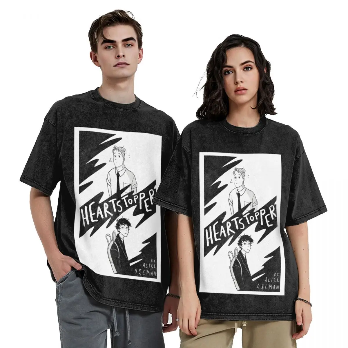 

Heartstopper T-Shirt boys animal print tees blanks mens t shirt