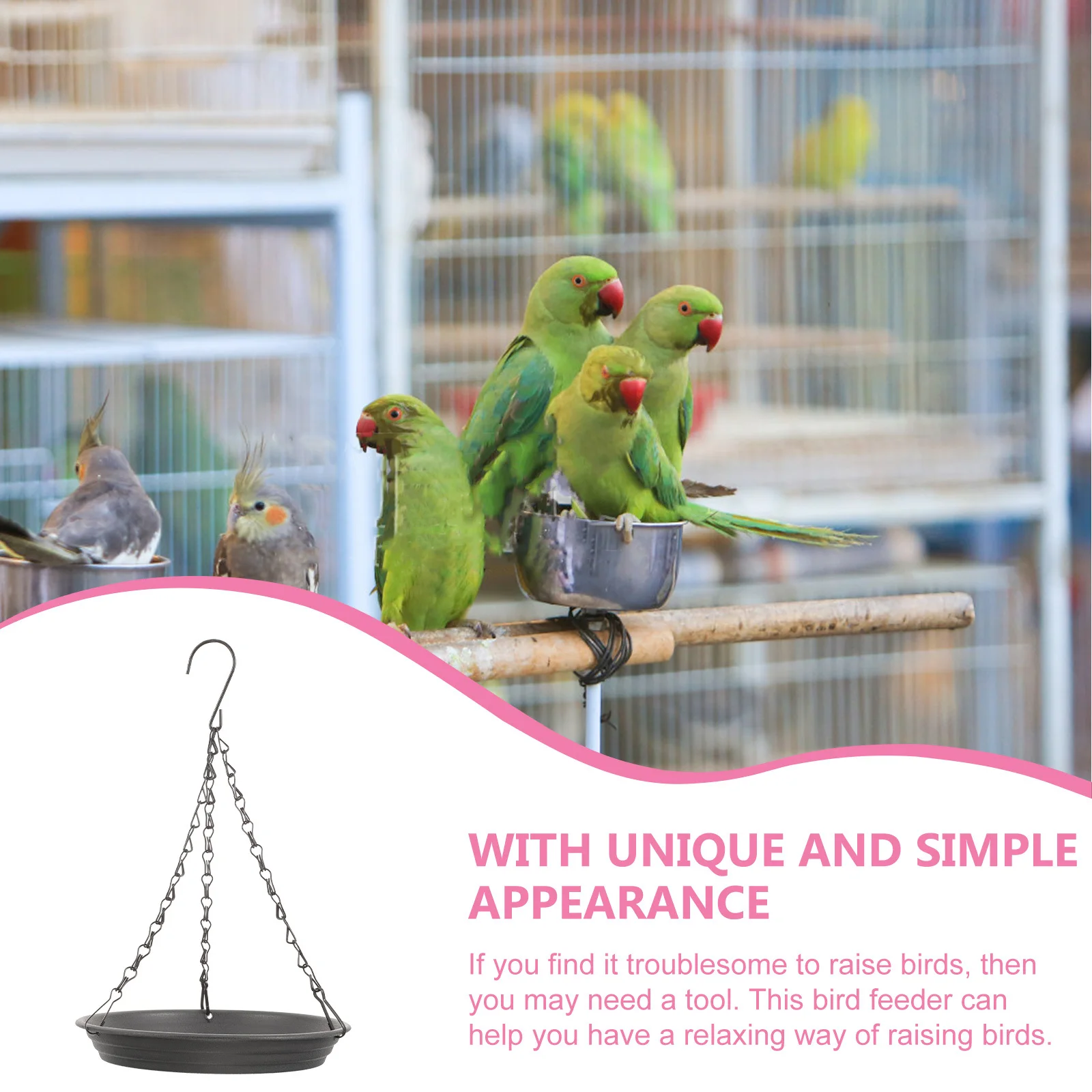 

Bird Feeder Tray Hanging Outdoor Weather Resistant Garden Decoration for Windows Balcony Wild Bird Feeders for Outside Use