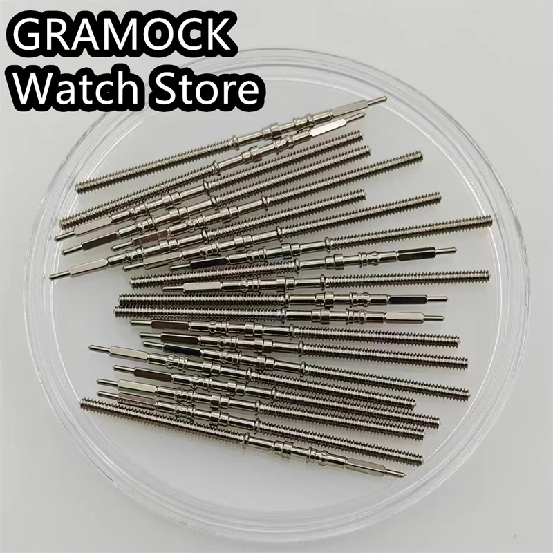 Stainless steel crown kit NH34 NH35 NH36 NH37 NH38 NH39 NH70 NH71 NH72 Movement Watches Steel Stem Rod Crown Gear Watches Parts