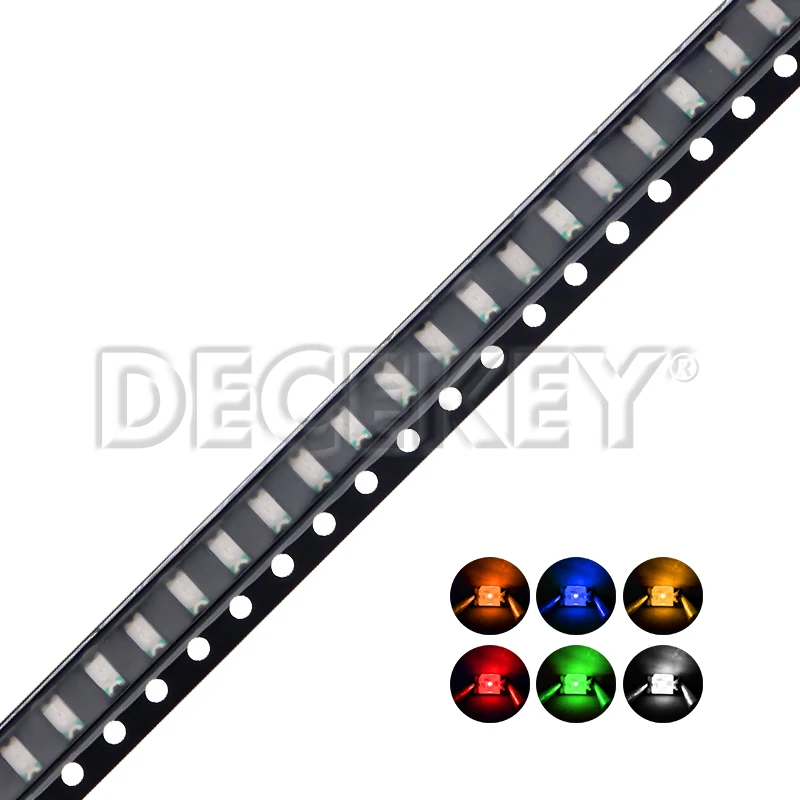 100PCS 1206 Smd LED Blue Yellow Green White Red LED Light Diodes DIY Electronics Kit