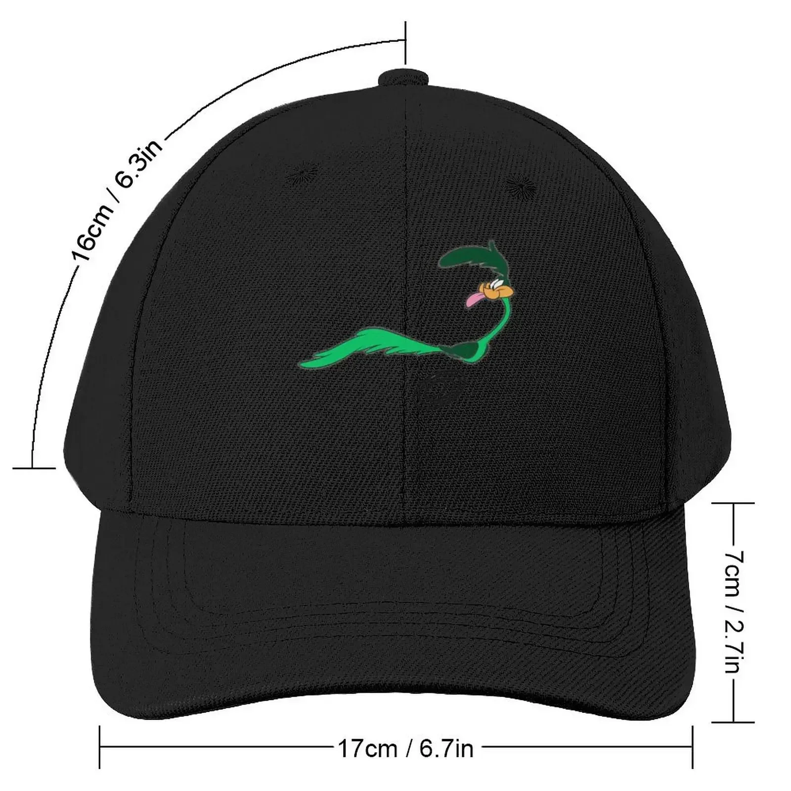 green roadrunner Baseball Cap black Hip Hop Streetwear Caps Male Women's