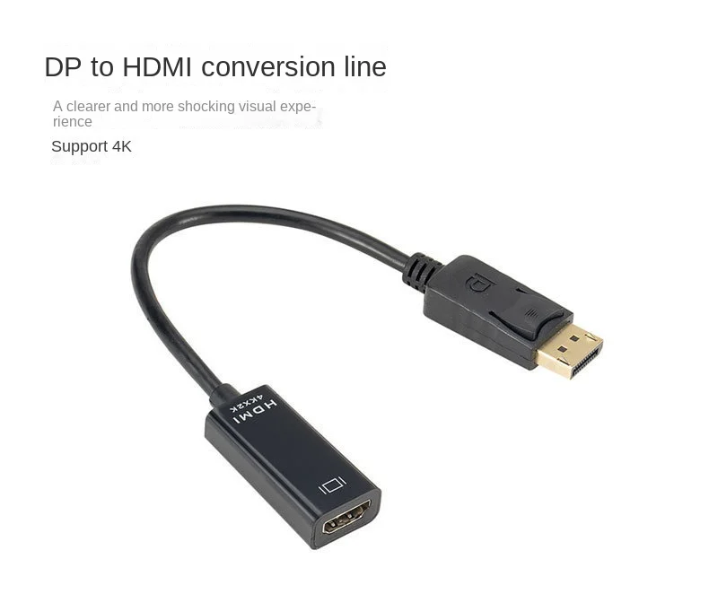 4K DP to HDM-compatible Adapter Converter to HDM Female HD TV Video Audio Adapter