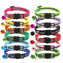 12 Colors Reflective Cats Bells Collars Adjustable Dog Leash Pet Collar for Cats and Small Dogs Pet Supplies