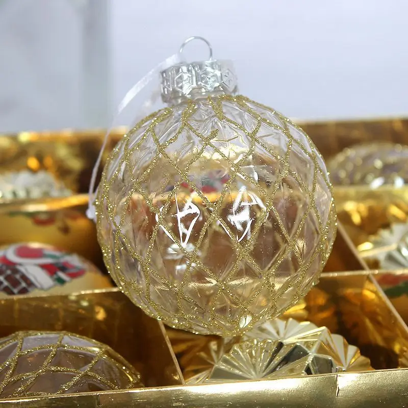 كرات زخرفة شجرة عيد الميلاد ، الكرتون سانتا كلوز ، كرات عيد الميلاد الخضراء مطلي ، ديكور حفلة المنزل ، 8 سنتيمتر ، 9 قطعة ، 2024