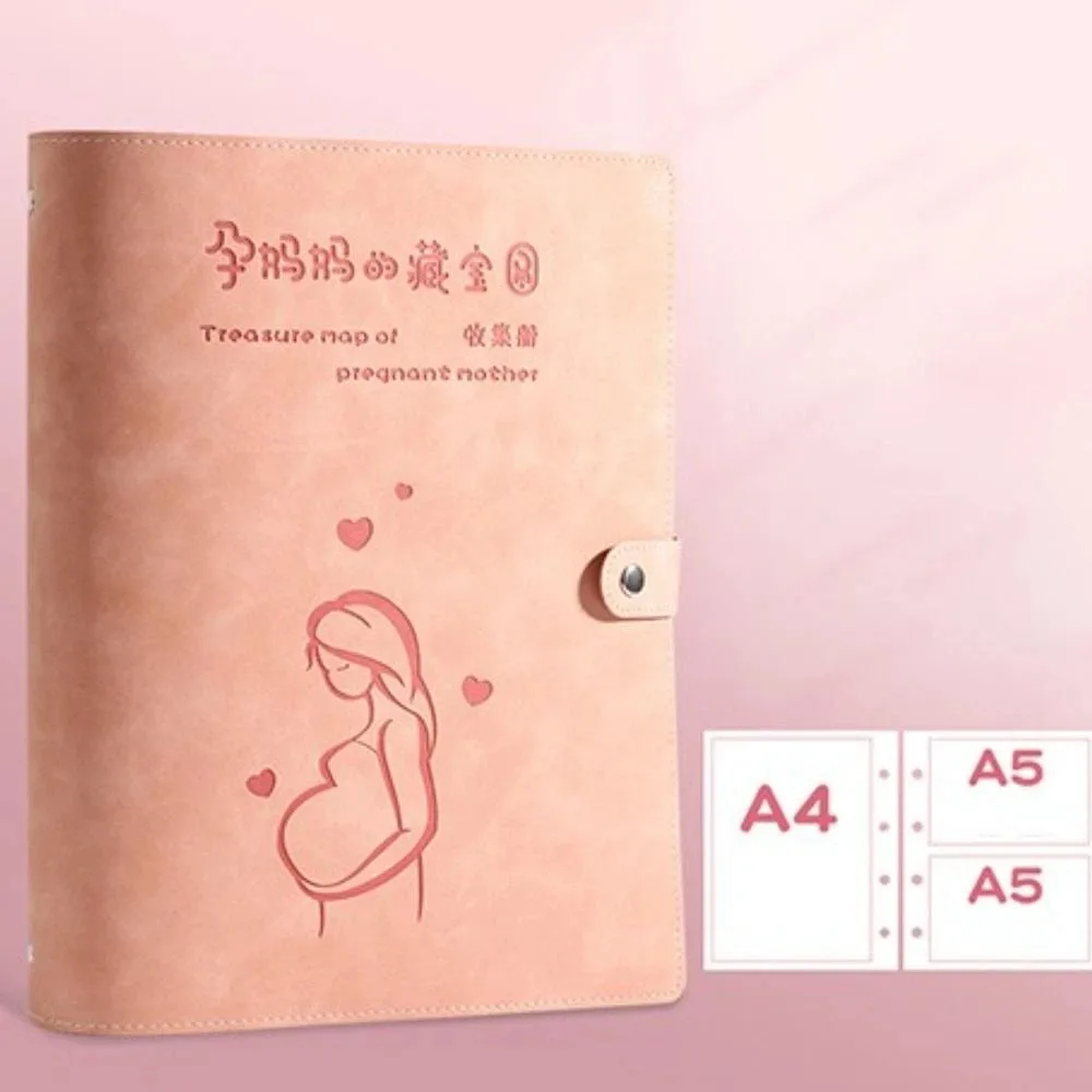 PU 가죽 검사 보고서 폴더 a4 a5 대용량 기념 핸드북 바인더 고품질 임신 소책자