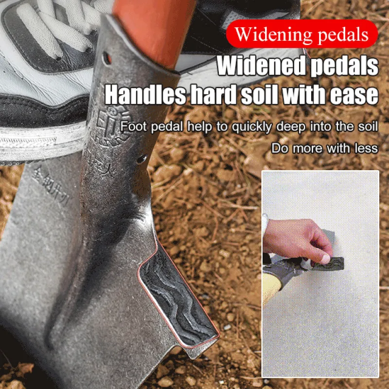 Manganese steel thickened planting shovel trench digging tip special tool for digging yam trees
