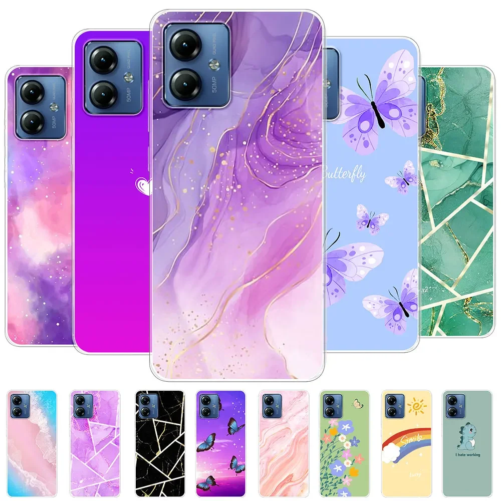 For Motorola Moto G14 Case Clear Silicone Soft TPU Phone Cover Case For Moto G14 G13 G23 Protect Coque For Moto G60 G60S Fundas