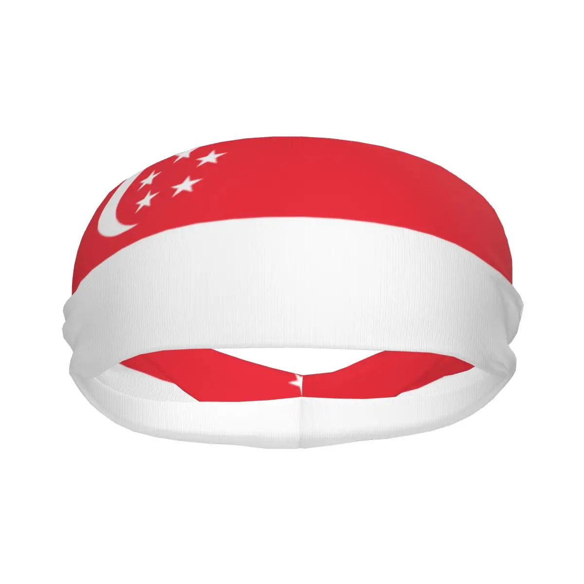 Sports Headband Flag Of Singapore Running Fitness Sweatband Absorbent Cycling Jog Hair Bandage