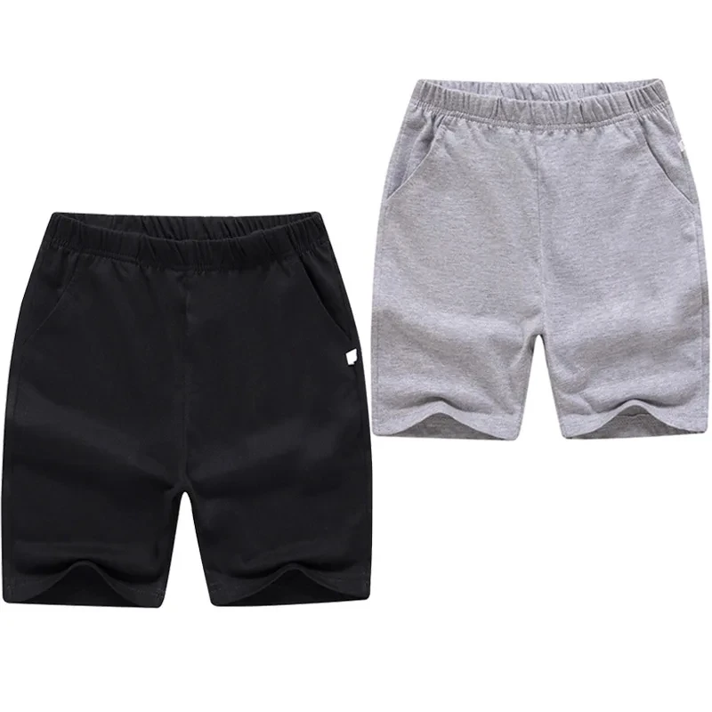 

Toddler Kids Shorts 3-12 Years Old Children's Casual Short Classic Three-color Black Gray Blue Student Boys Sweatpants
