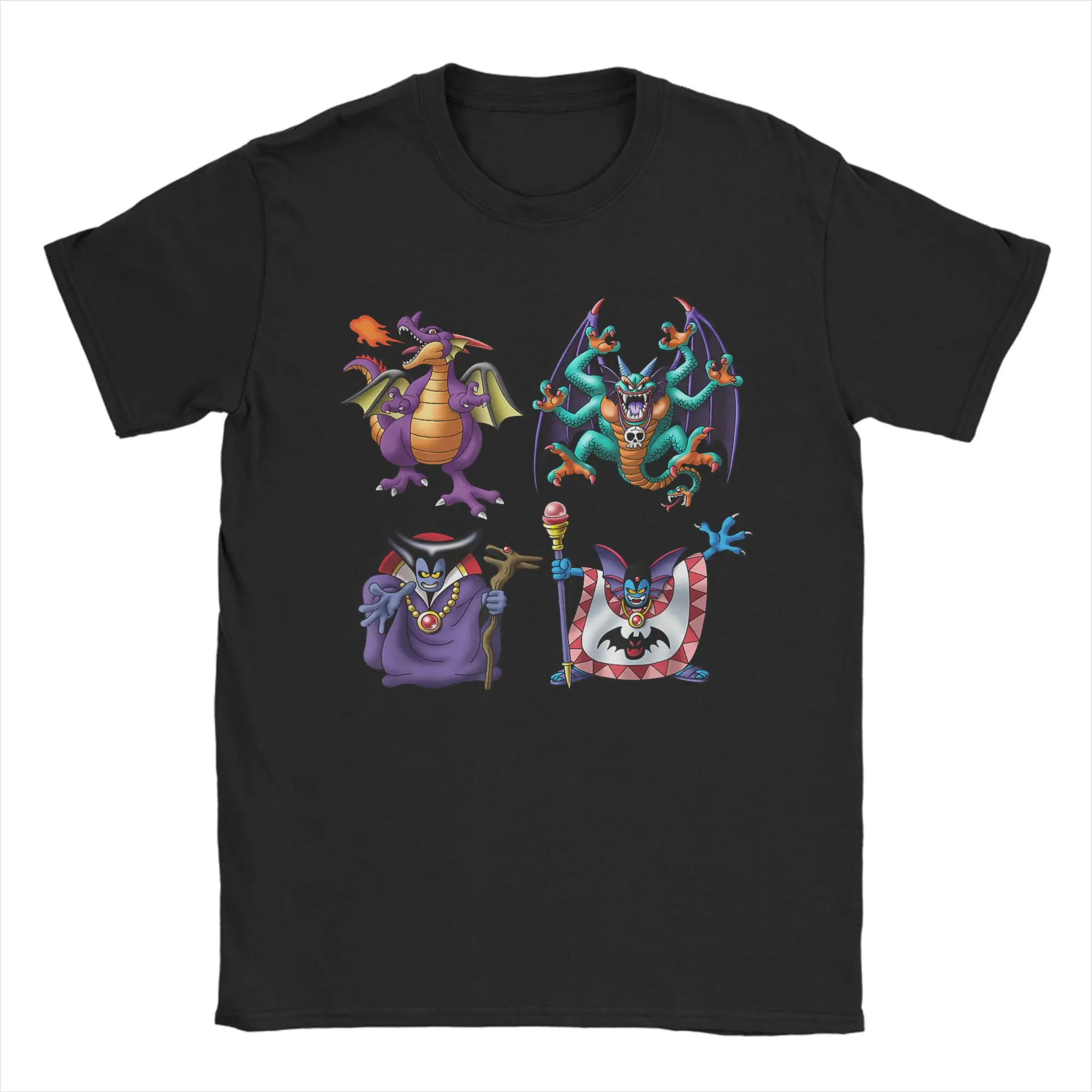 Harajuku T-Shirt Summer Dragon Quest I & II HD-2D Remake Boss Monsters Trending T Shirts for Men Aesthetic Short Sleeve Tops