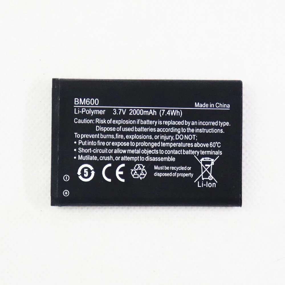 2000mAh BM600 Battery Replacements for NUBIA WD660 6BT-R600A-0006 battery