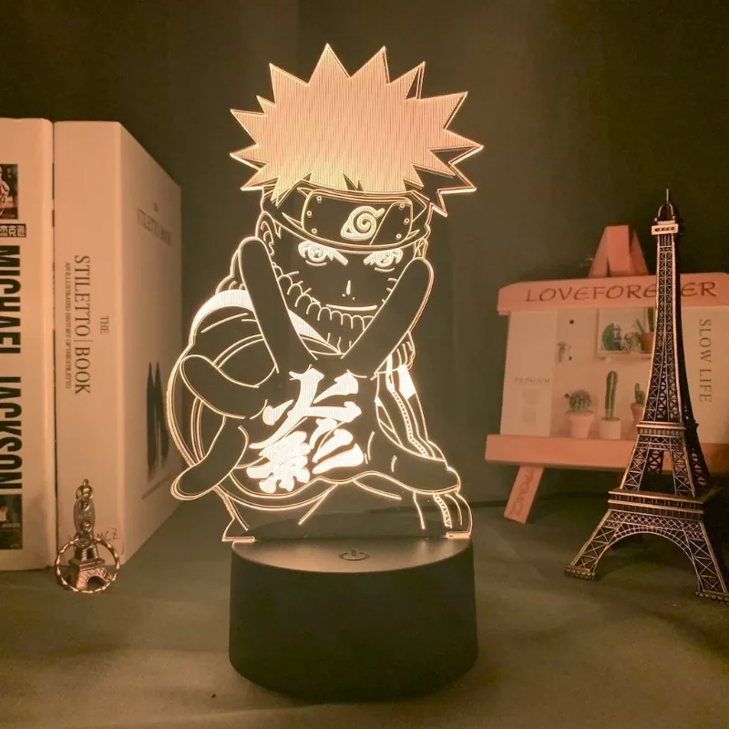 Anime Naruto Naruto Sasuke Namikaze Minato Cartoon Night Light Fashion Bedroom Bedside Lamp Ambient Light Desktop Ornament