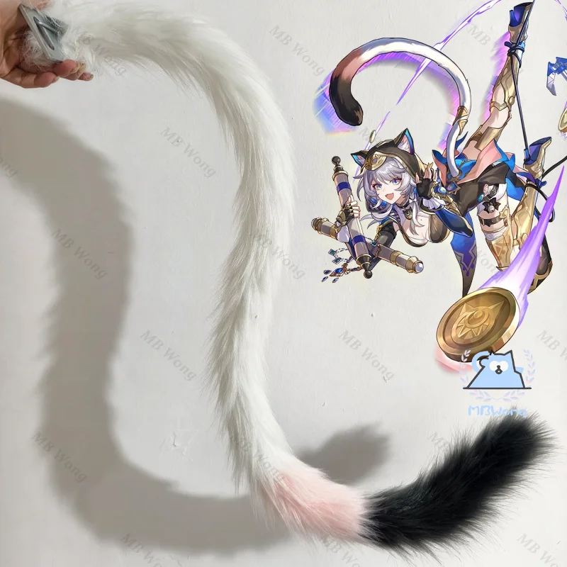 Game Honkai: Star Rail Cipher Cosplay Prop Cifera Cosplay Tail Prop Ciphera Outfit Cat Tail  For Hallowmas Party Adult Women Men