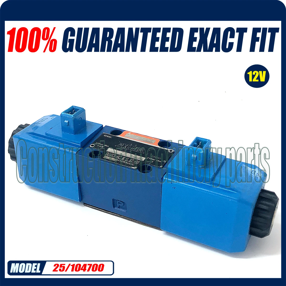 25/104700 12V Hydraulic Solenoid Directional Valve 25 104700 25-104700 12V For JCB 3CX 4CX