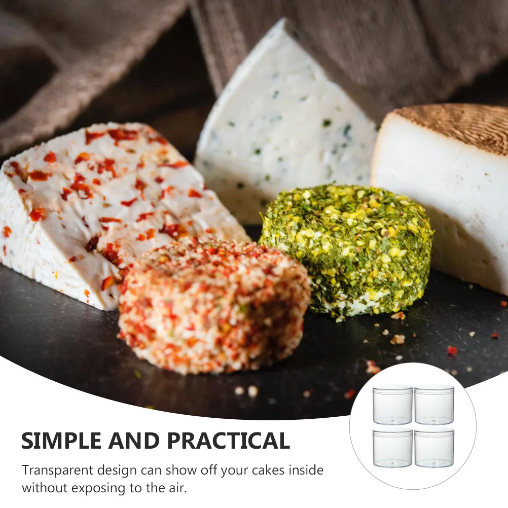 

4 Pcs Plastic Airtight Jar Sweet Container Candy Clear Sugar Case White Acrylic Storage Holder