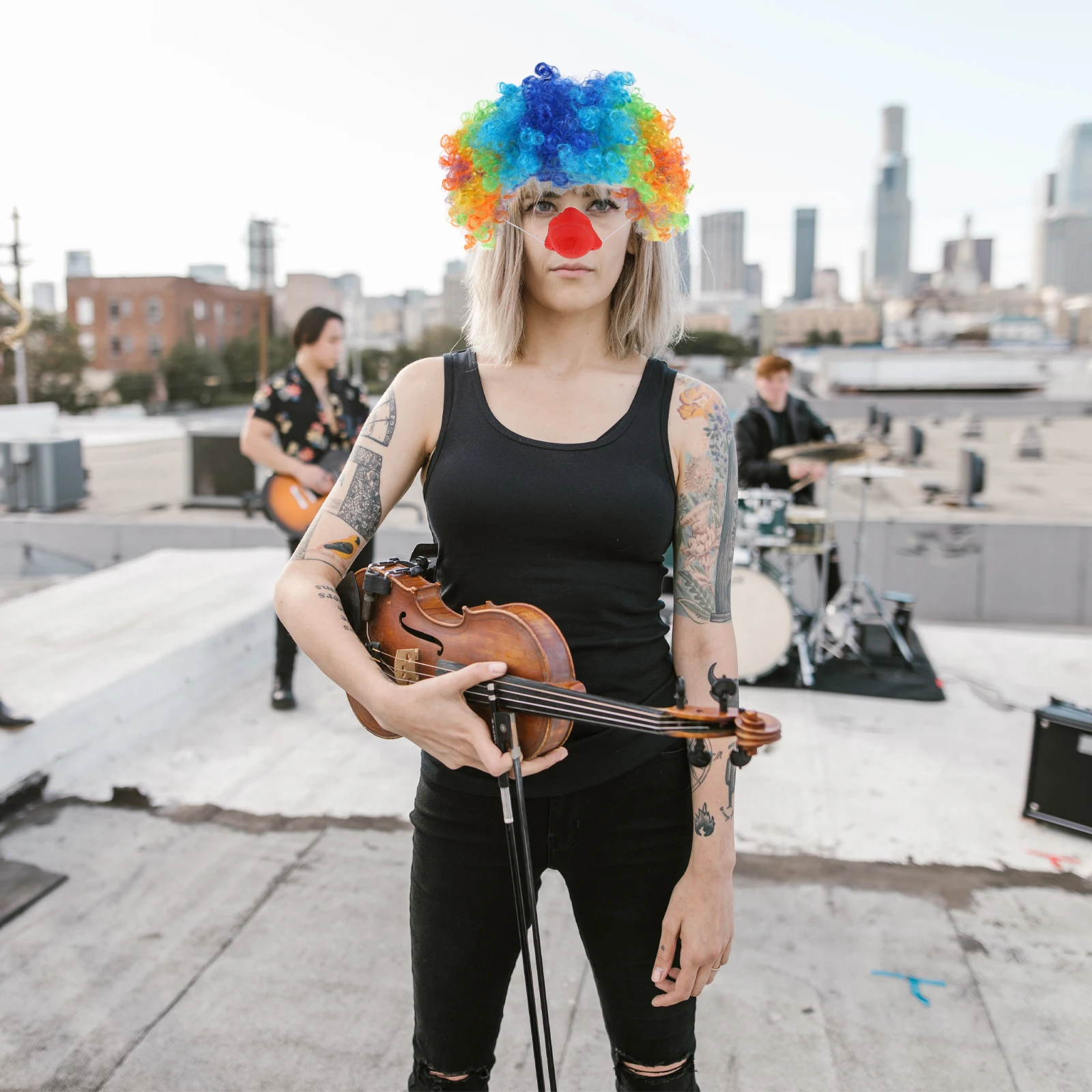 Clown Props Set Neusaccessoire voor Carnavalsfeest Halloween Maskeradekostuum Leuk Herbruikbaar Lichtgewicht Ademhaling