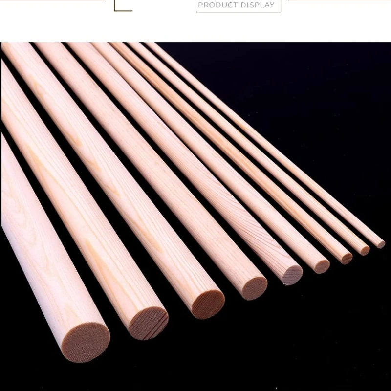 10pcs Length 250mm Wooden Rod Wood Stick for Model Architecture Material Wood Craft Accessories Wooden Dowel Model Building kit