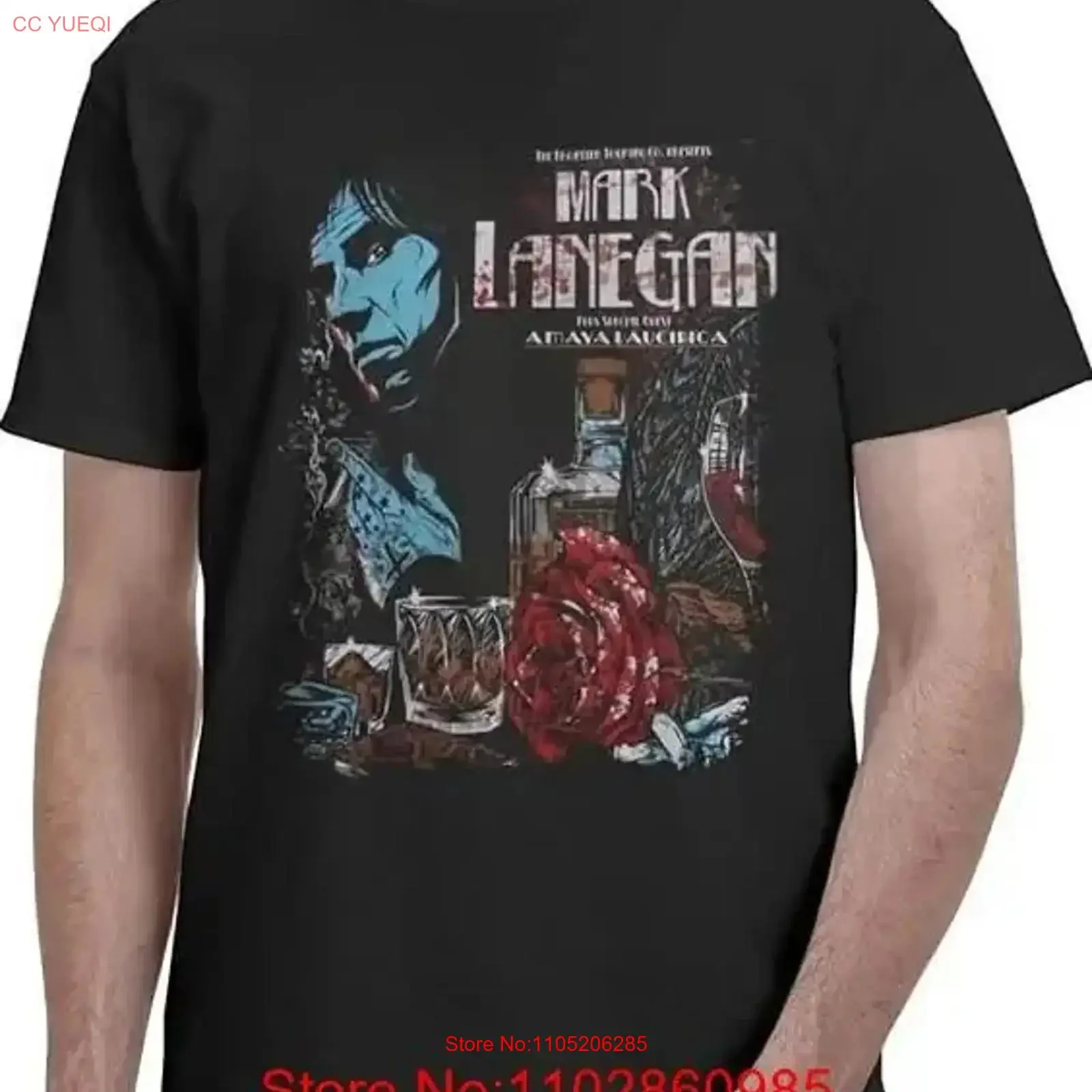 Mark Lanegan T Shirt Heavy Cotton vintage Washed Stylish fashion Stretched Versatile Casual Top For Everyday Wear Breathable