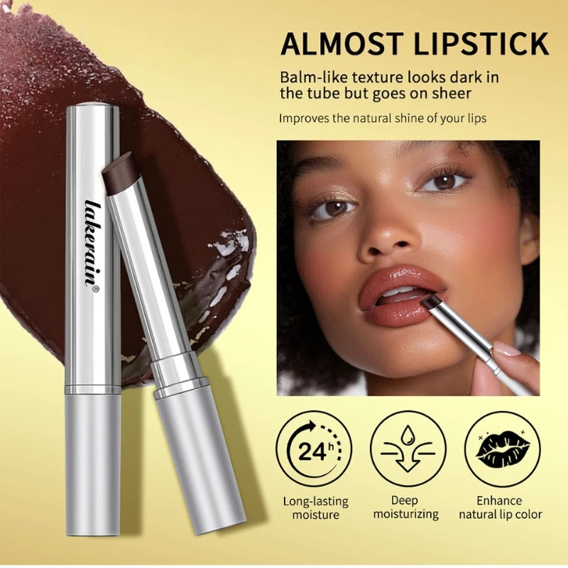 ダークハニーリップスティック長期的な保湿ナチュラルリッププランパーメイクアップリッププランピンググロス半透明リップクリーム女性化粧品