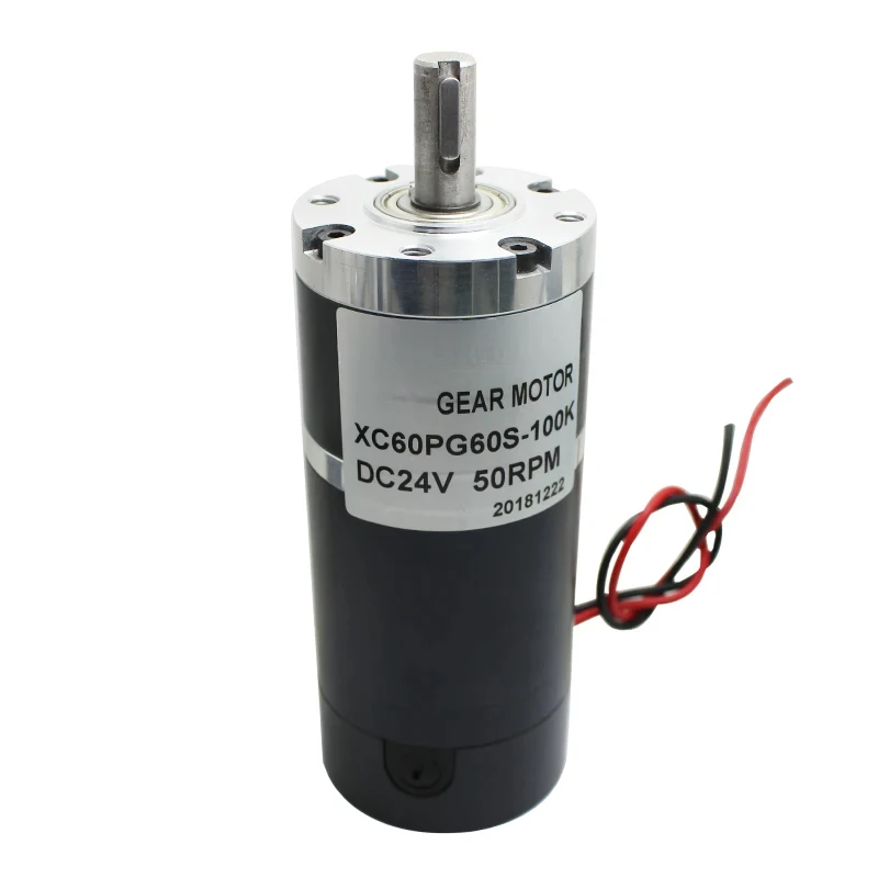 

XC60PG60S 60W DC12V 24V 6-1300RPM DC planetary gear reduction motor High torque Adjustable speed Forward and reverse