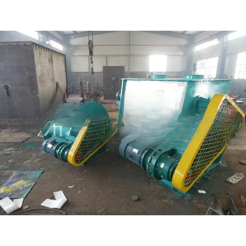 4 cubic horizontal double shaft mixer, double shaft horizontal gravity-free mixer