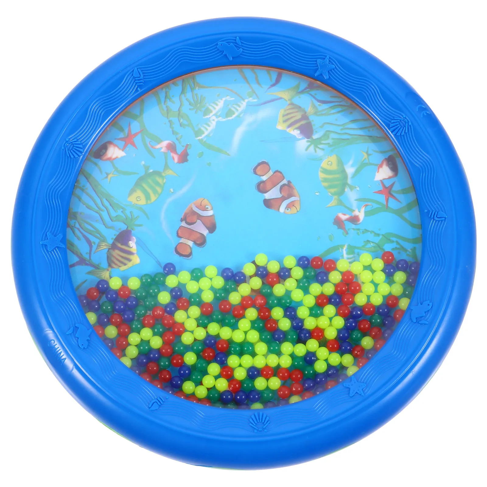 

Ocean Wave Drum Blue Kids Toddler Early Education Musical Hand Percussion Instrument Shaker Baby Rhythm Coordination