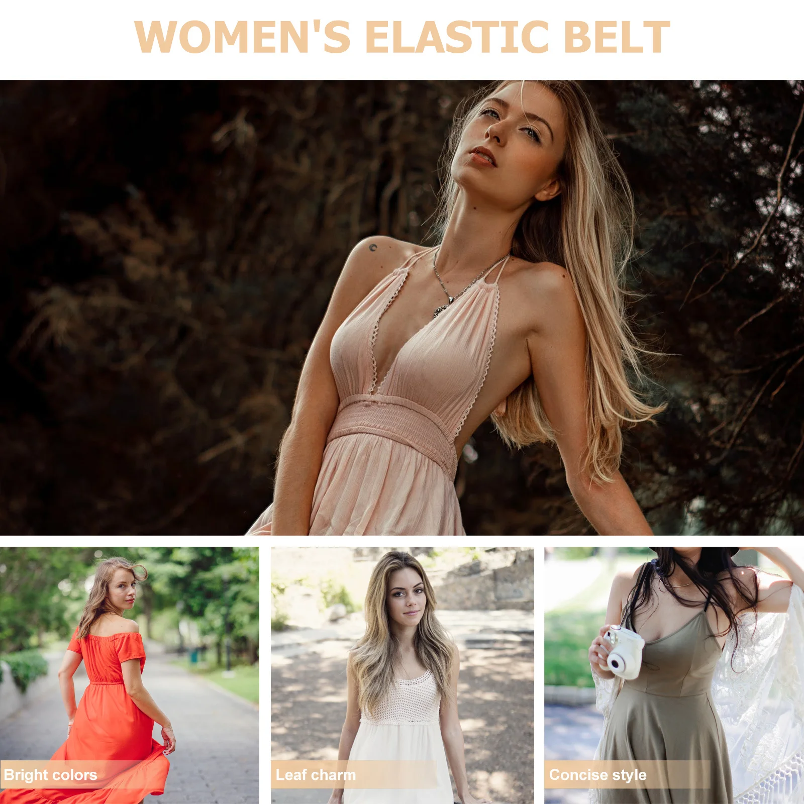 

2Pcs Metal Spring Waist Chain Elegant Leaves Design Stretchy Alloy Belt for Women Lightweight Comfortable Dance Beach Bar Dress