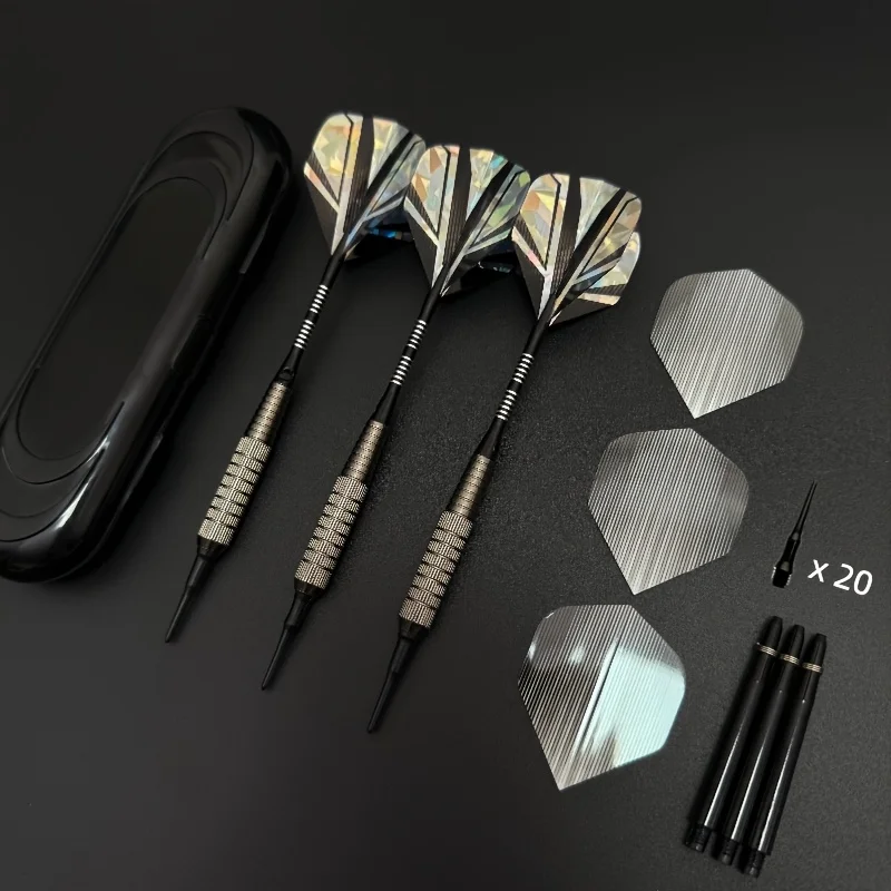 Exquisite 17 Gram Iron Soft Dart Set, Equipped with 20 Soft Heads, Suitable for Beginners and Professionals.