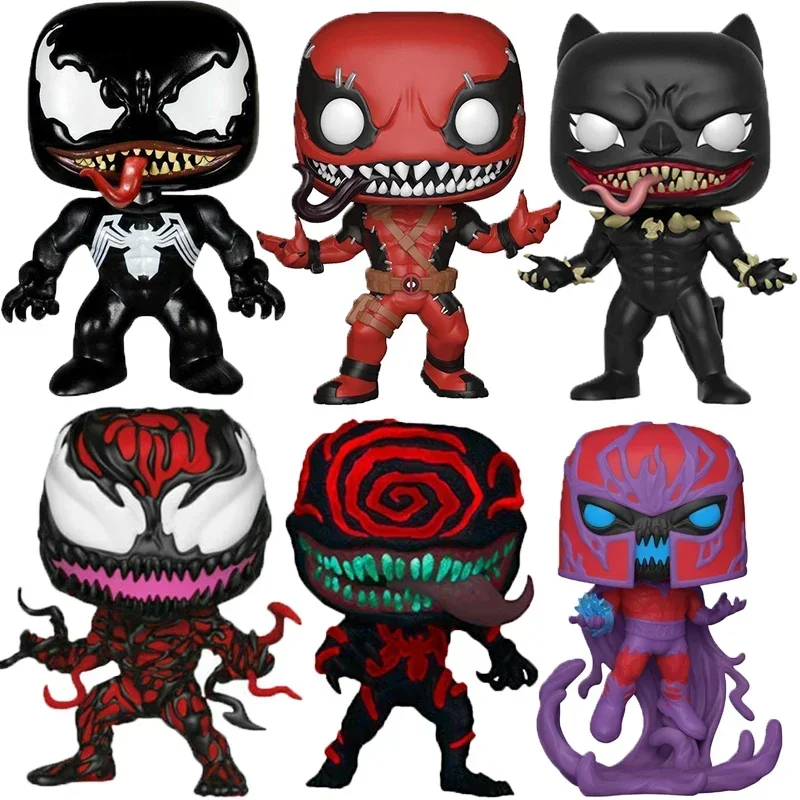 FUNKO POP Venom Carnage 678# 371# Venomized loki 368# CORRUPTED VENOM #517 BLACK PANTHER #370 MAGNETO #683 Action Figure Toys