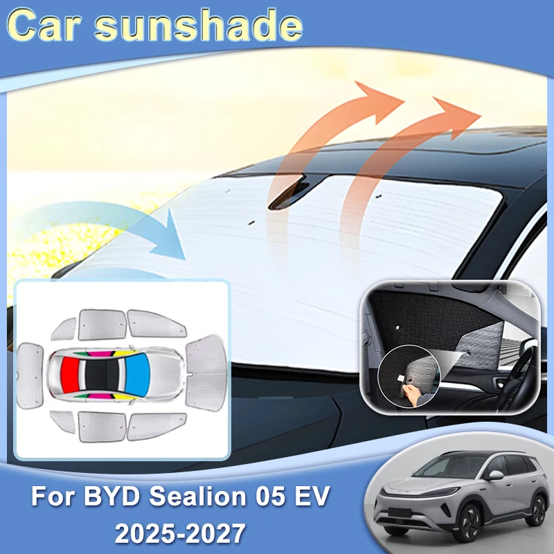 

Автомобильный солнцезащитный козырек с полным покрытием для BYD Sealion 05 EV 2025 2026 2027, козырек на боковое окно автомобиля, солнцезащитный крем, анти-УФ-аксессуары для автоинструментов