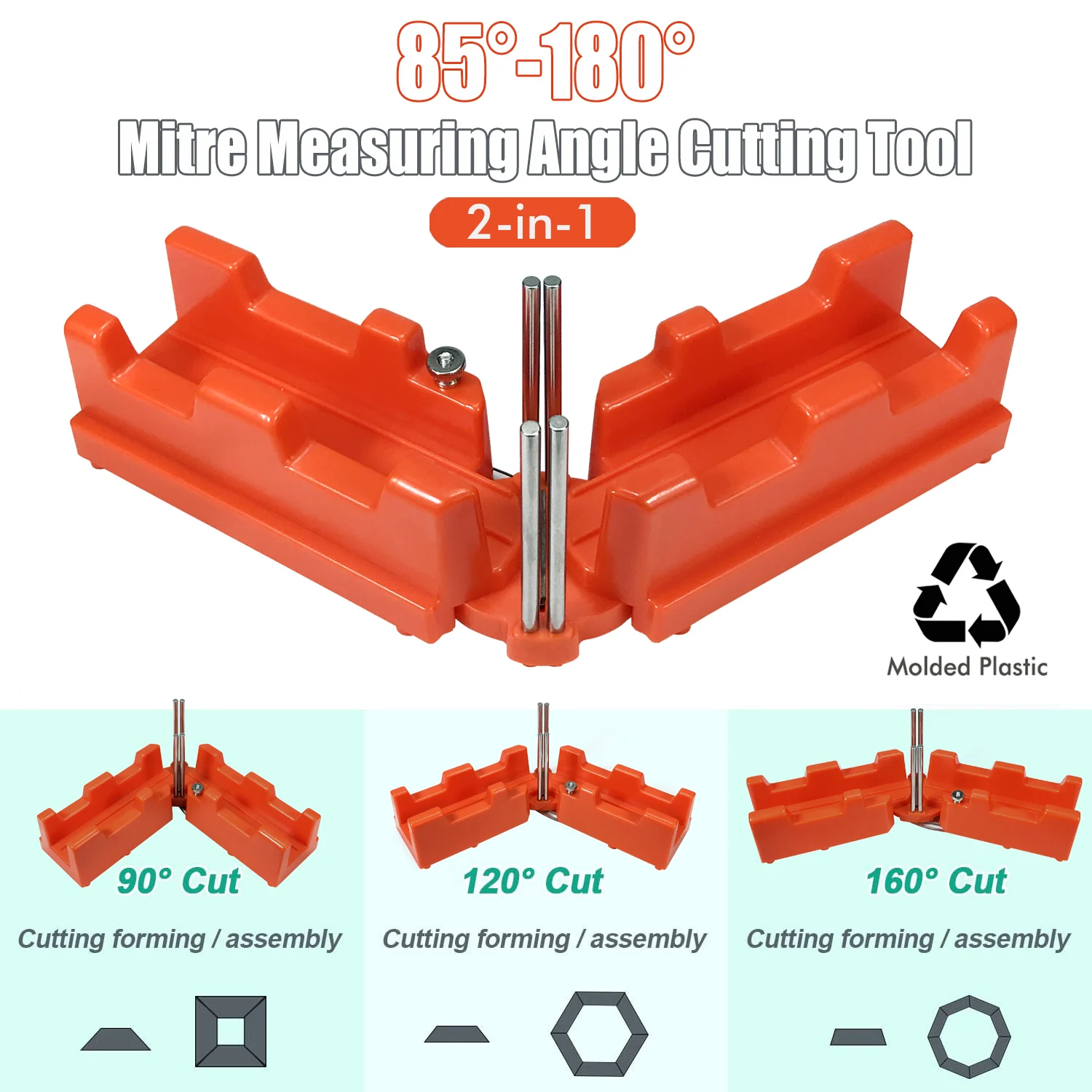 2 In 1 Miter Measuring Angle Sawing Cutting Tool 85-180°Measuing Bevels Measurement Precise Cutting Woodworking Hand Tools