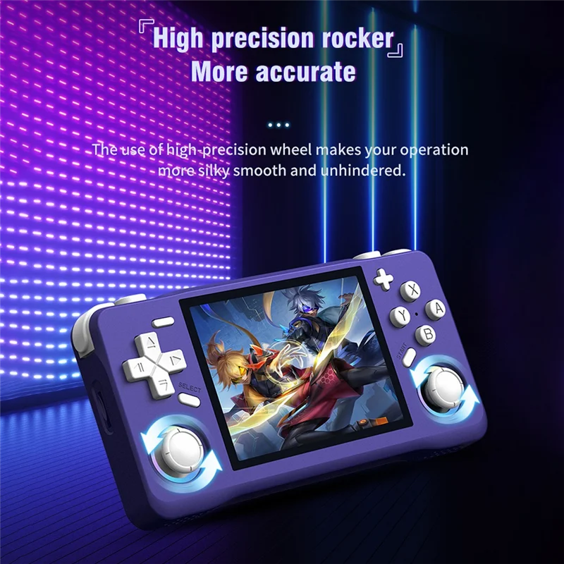 【تسوق الآن】وحدة تحكم ألعاب فيديو محمولة باليد XF35H ريترو 128G ألعاب محملة مسبقًا 3.5 بوصة IPS شاشة Wifi Linux Pocket Player B
