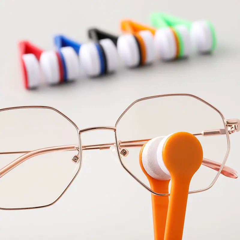 Portable Eyeglass Cleaner Mini Glasses Cleaning Wipe Brush Spectacles Lens Cleaner Tool