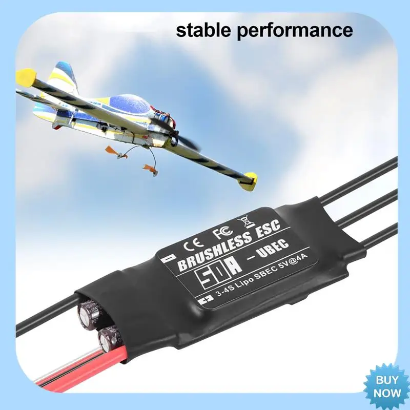 

A47Z 50A Brushless ESC 2-3S Lipo Support BEC Output With Programming Card For RC Car Boat Aircraft DIY Parts