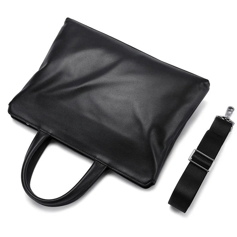 Borsa da uomo in vera pelle di grande capacità, valigetta versatile casual, borsa per laptop in pelle bovina con strato superiore