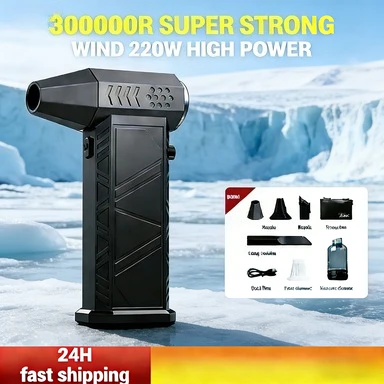 

X9 300000RPM Electric Vacuum & Blower, 2-in-1 Turbine-Powered Fan, Rechargeable Portable Cleaner for PC, Car & Home