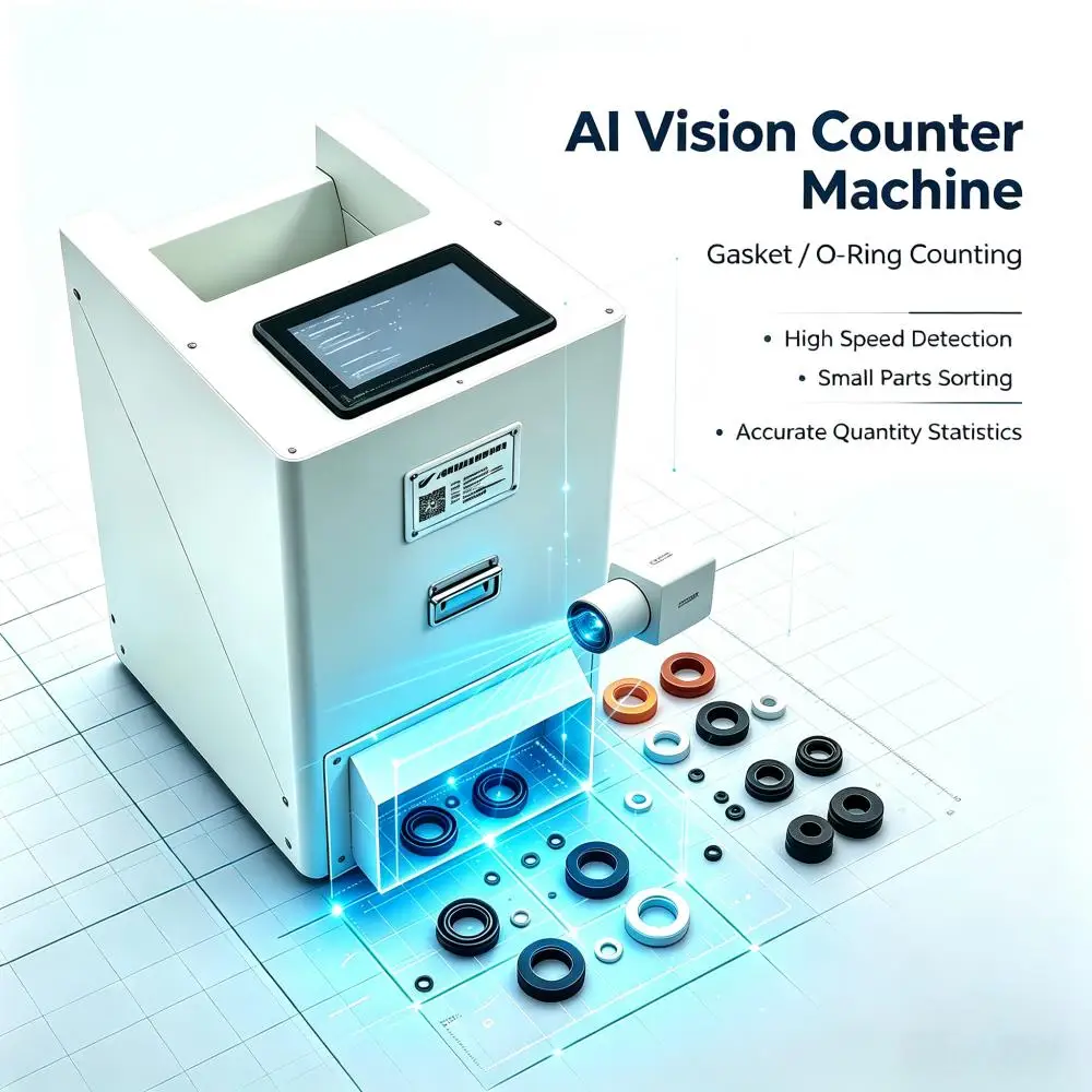 Seal Ring / O‑Ring Vision Counter Machine  Automatic Counting for Screws Nuts Wire Terminal Crystal Diamond  Metal Ball  Counter
