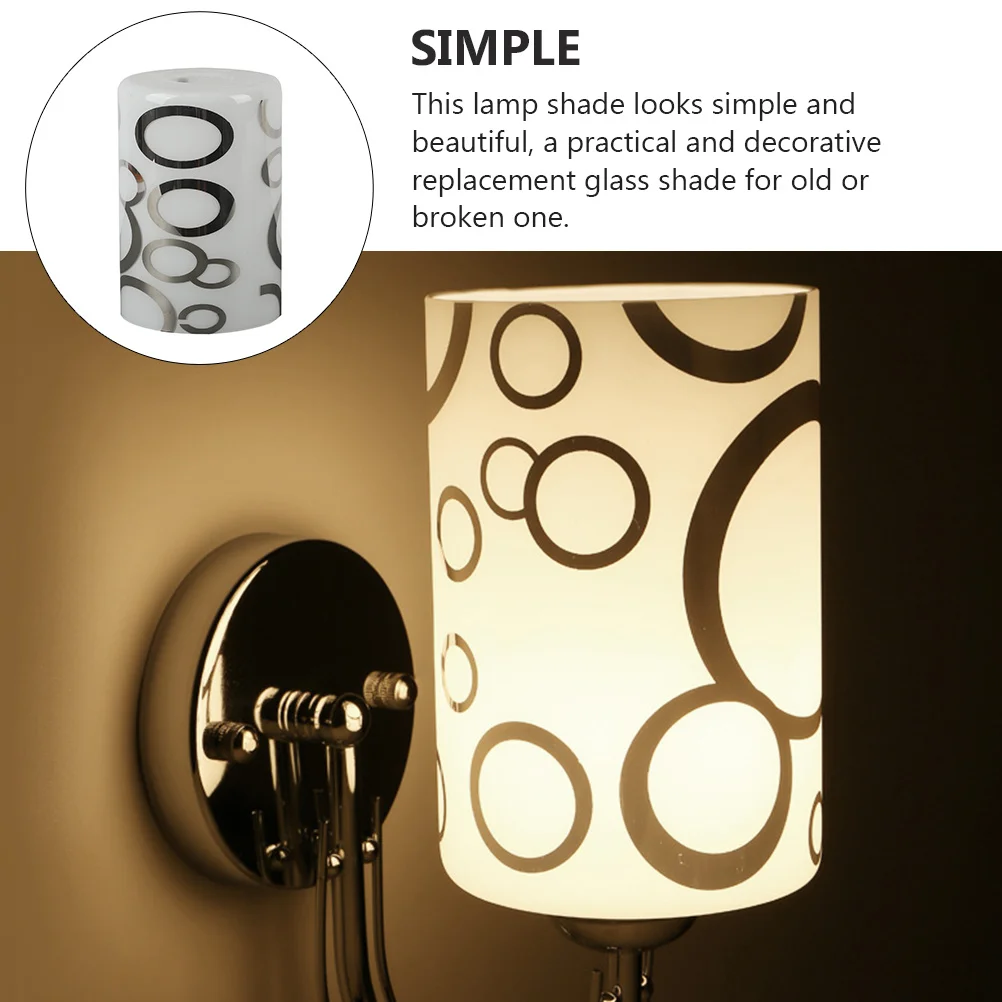 

Glass Lamp Shade Cylinder Pattern Decorative Soft Light for Floor Table Pendant Ceiling Wall Sconce Chandelier Cover