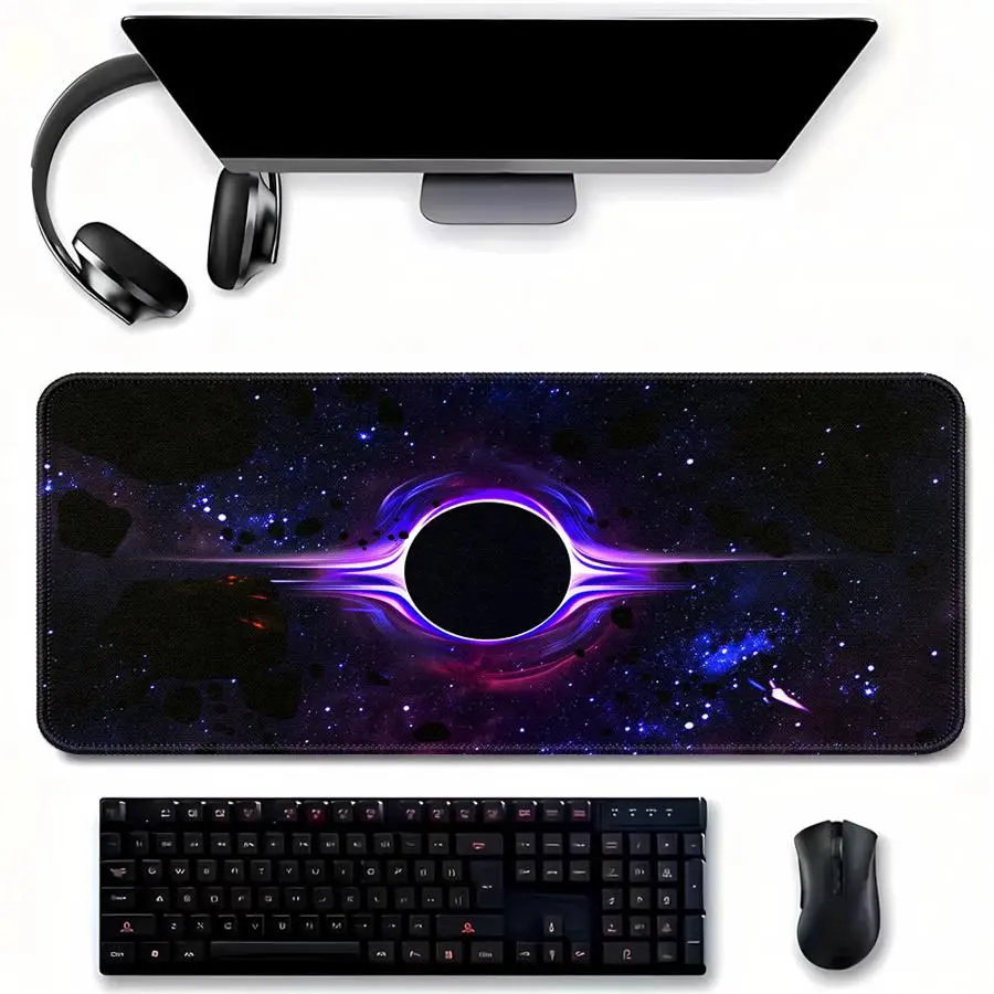 Black Hole With Purple Light Mouse Pad Game Console Pad Desk accessories office Pad Keyboard Mouse Pad Computer Laptop Pad
