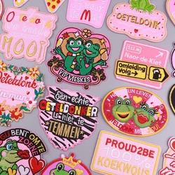 2025 New Design Oeteldonk Carnival Iron On Patches For Clothes Netherlands Frog Embroidered Patch Festival Decorate Gift Sticker