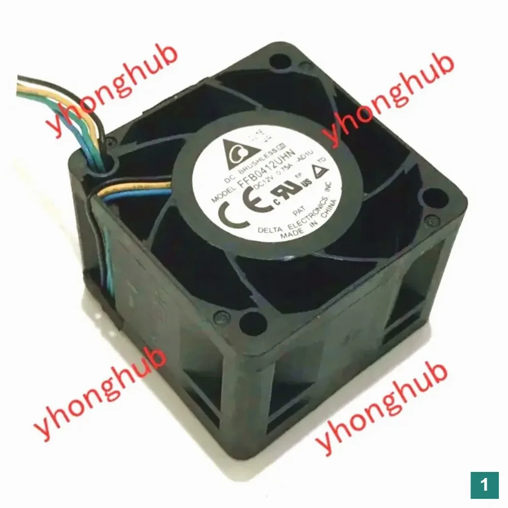 Delta Electronics FFB0412UHN AD1U DC 12V 0.75A 40x40x28mm 4-Wire Server Cooling Fan