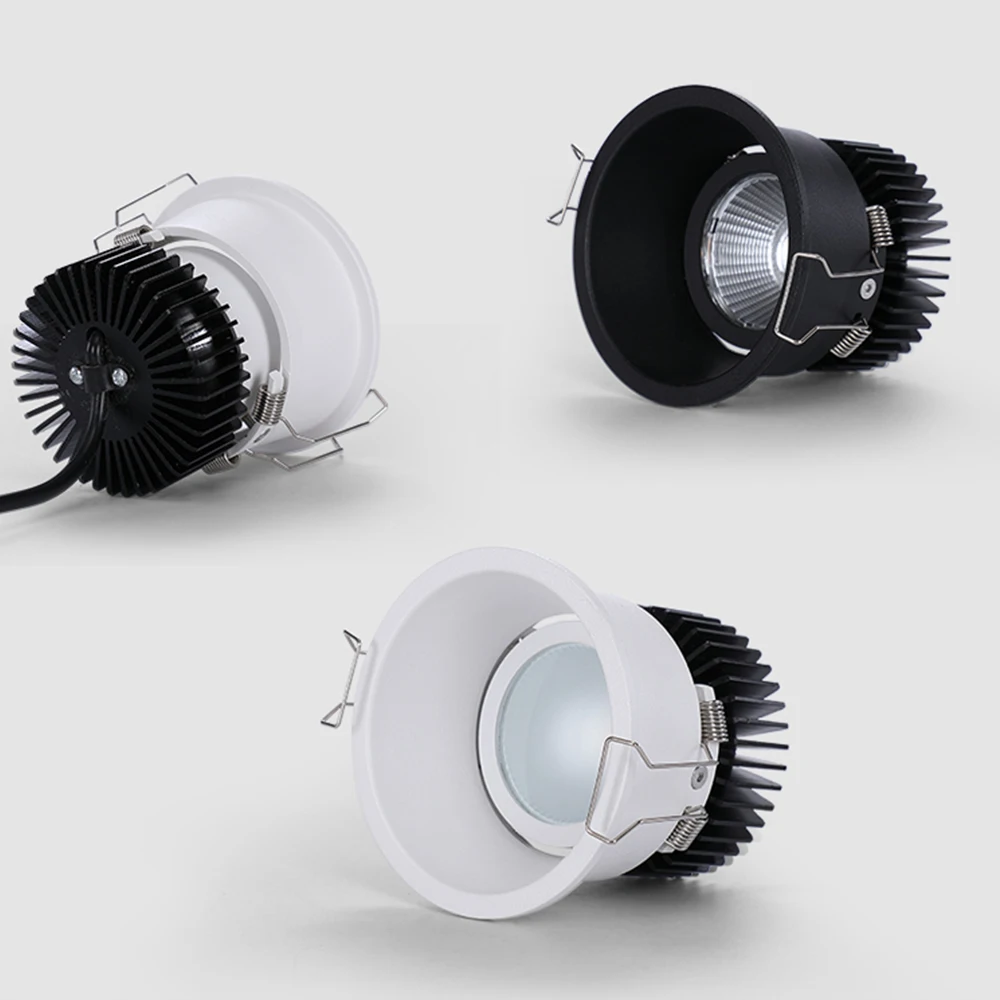 LED Recessed Ceiling Lamp COB Downlight Aluminum Spot Light Bulb110V-220V 7W 12W For Home Living Room Kitchen Showcase Lighting