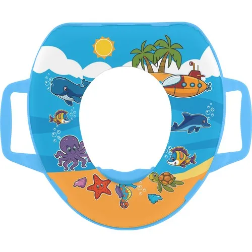 Softy Starlux Child Toilet Seat Adapter Blue Sea Six Pattern