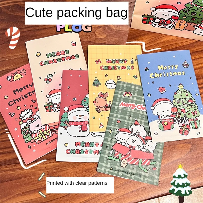 1~4PCS Laminated Paper Bag Easy To Carry Reusable Useful Convenient Holiday Accessories Cartoon Packing Bag Large Capacity