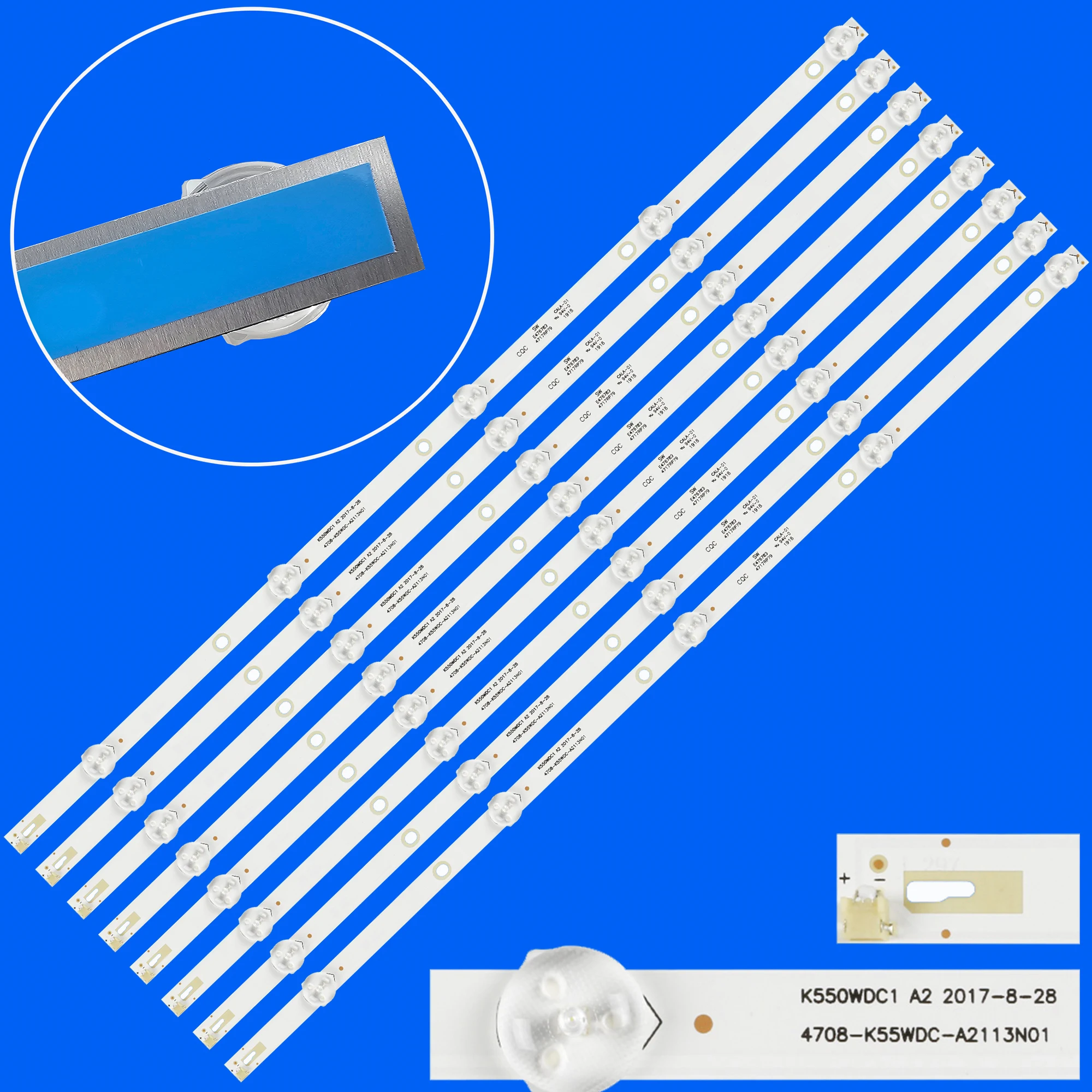 

LED backlight strip for T55K05 55PUF6092 55U5080 U55S870VKE 55U750TS 55LUA68L STV-LC55LT0010F Lm-55us820 US55CDA8 55U5855E