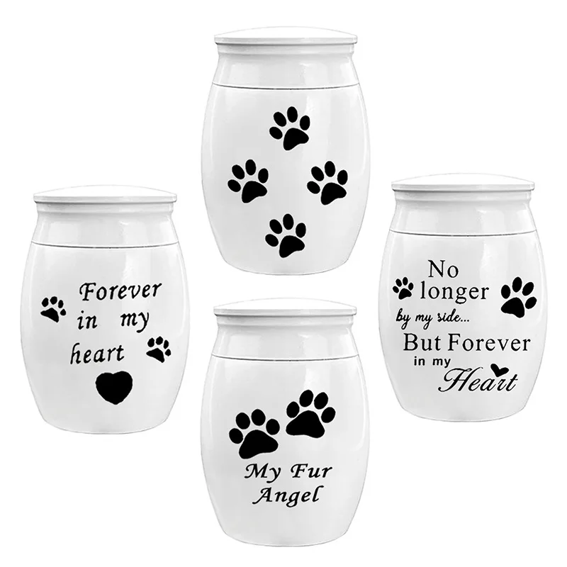 Pet Urn Stainless Steel Cremation Ash Memorial Urns Cat Memorial  Ashes Cremation Keepsake