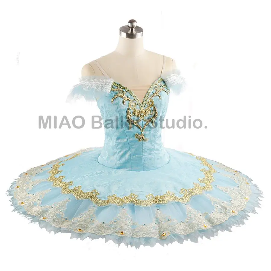 Blue Gold Professional Tutu บัลเล่ต์สาว Sleeping Beauty คลาสสิกประสิทธิภาพแพนเค้กบัลเล่ต์ Tutu เวทีเครื่องแต่งกายผู้ใหญ...